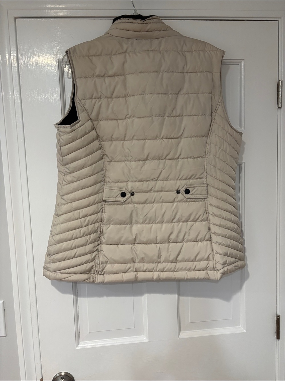 Weatherproof Women's Quilted Puffer Vest - Beige - Picture 3 of 7